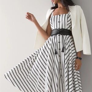 Striped Black and White Dress